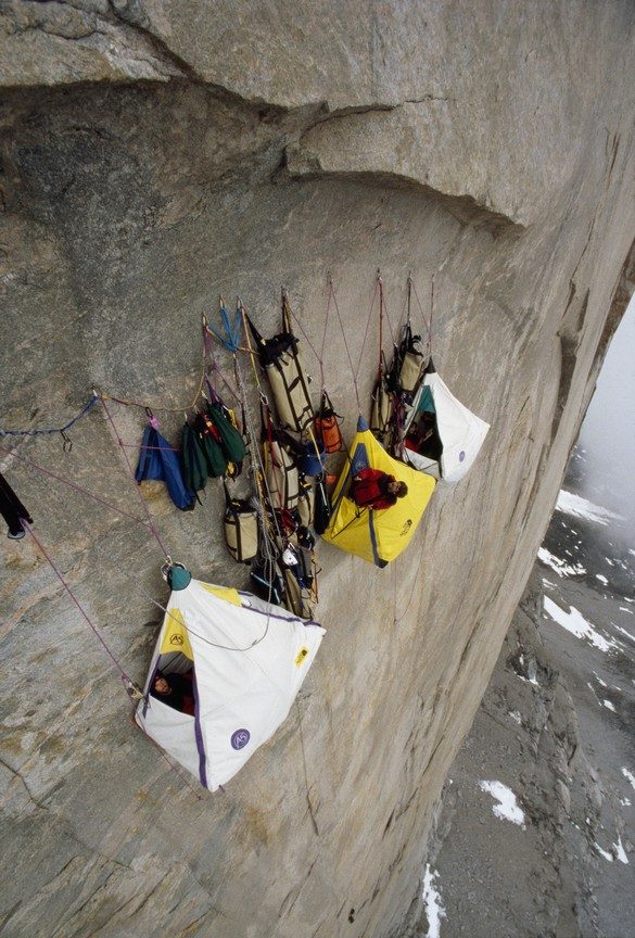 Cliff camping.